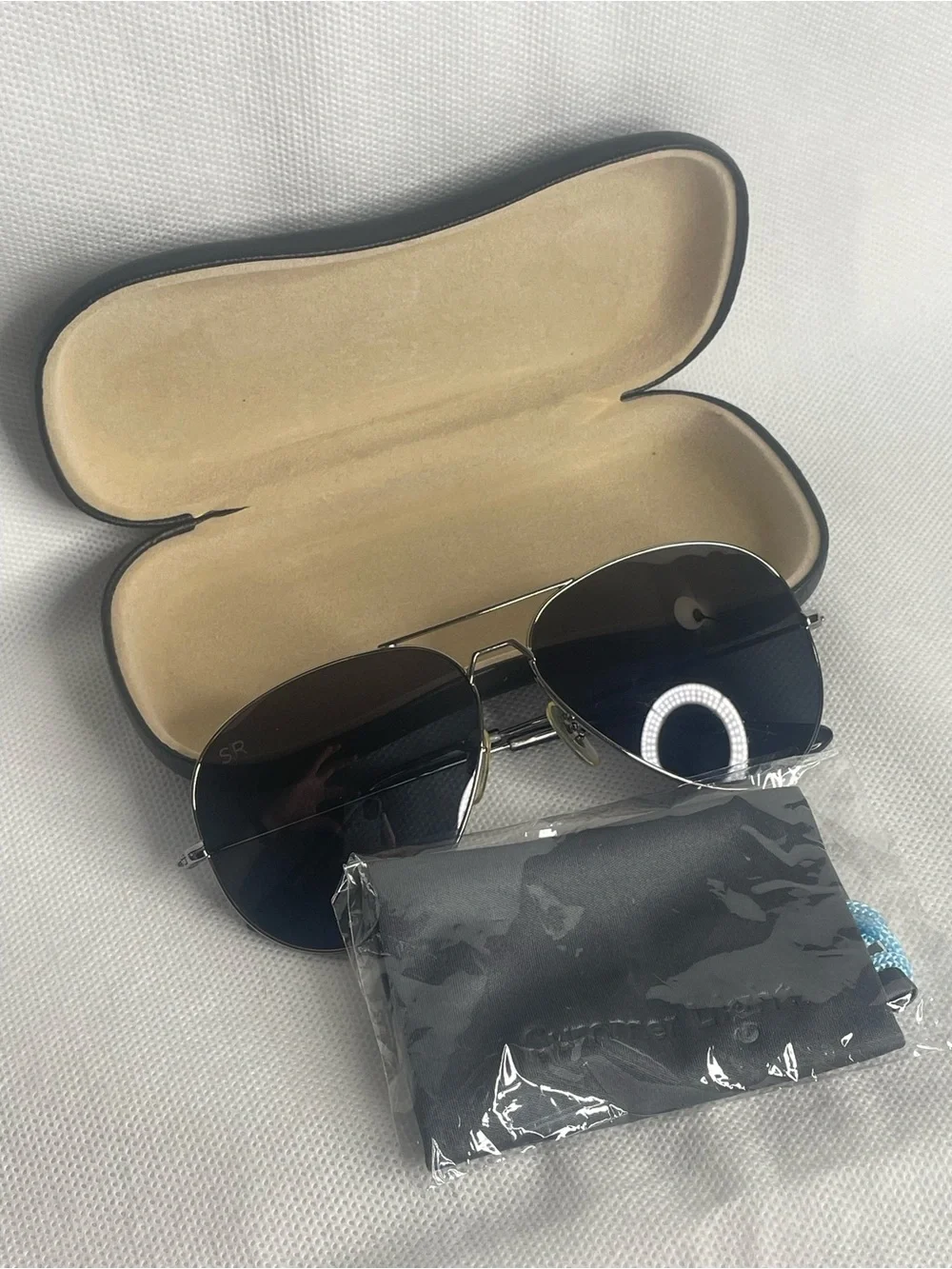 Shady Rays Classic Aviator Polarized Sunglasses Silver Metal Deep Blue Lenses